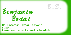 benjamin bodai business card