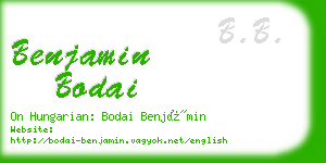 benjamin bodai business card